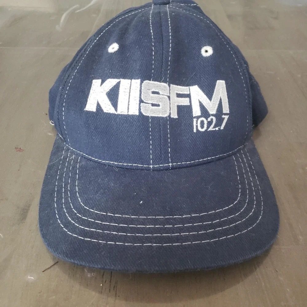 KIIS FM 102.7 Hat Cap Snap Back Navy Blue Radio Los Angeles Mens Made USA